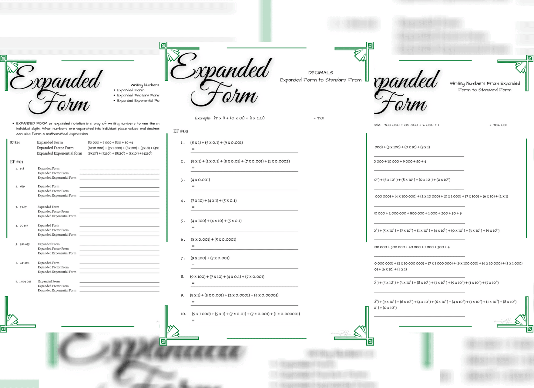 Grade 6 Exercise | Expanded Form