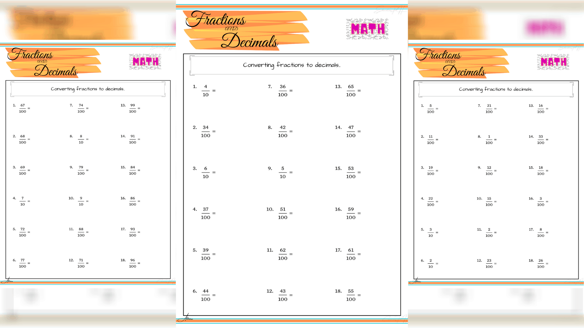 Grade 4 Math | Decimals and Fractions II (Fractions to Decimals)