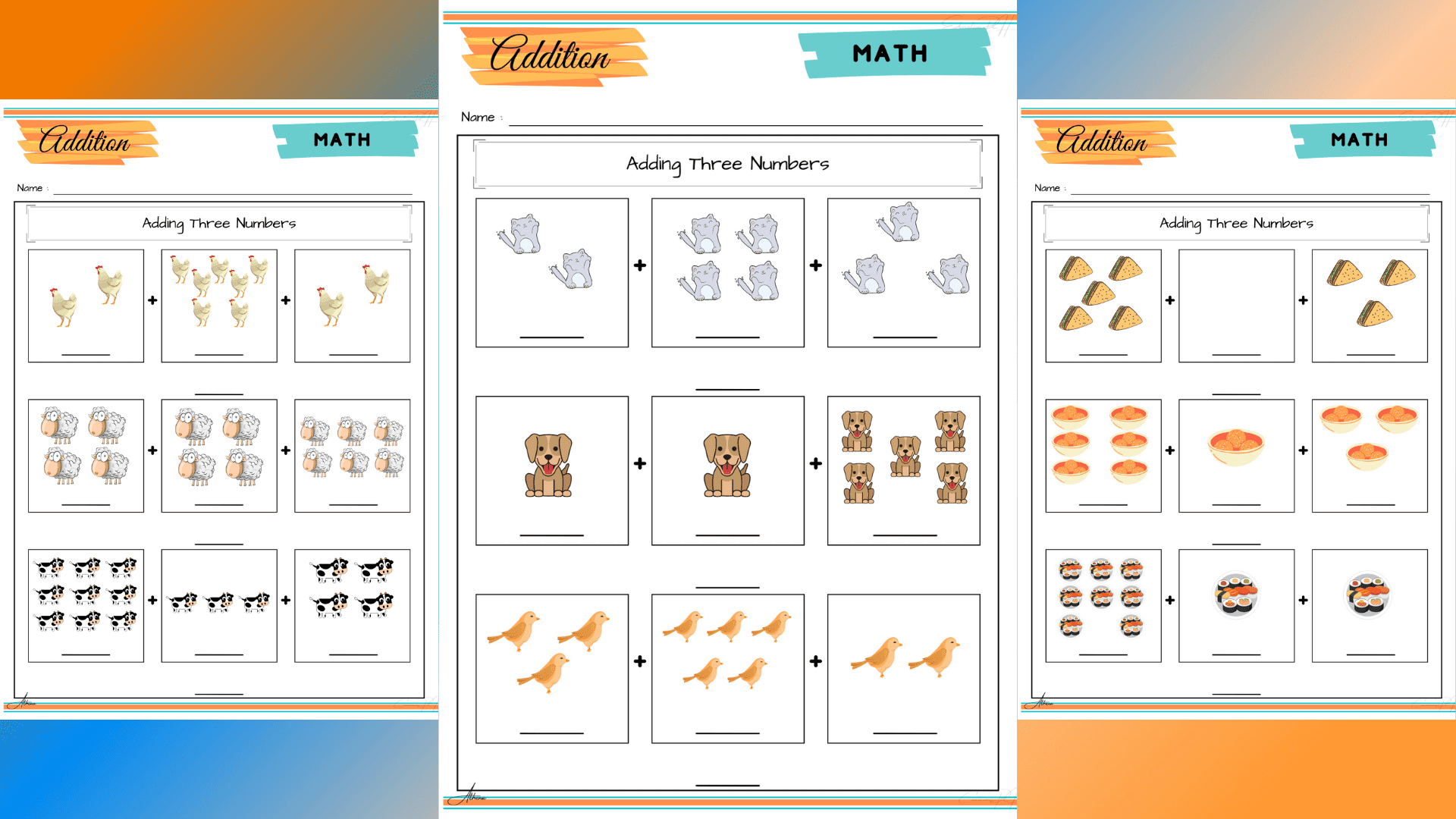 Grade 1 Math | Addition (Three Numbers)